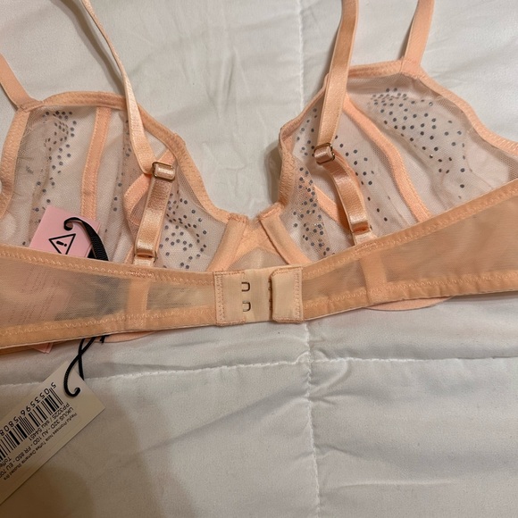 Playful Promises: Nola Toffee Diamanté studded bra size 32D - Picture 4 of 6